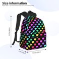 thumbnail image 2 of Balery Rainbow Hearts Mochila para Mujeres y Hombres, Mochila Ligera Casual para Viajes, Mochila Clásica Básica para la Universidad, 2 of 6