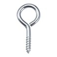 thumbnail image 1 of Ganchos de ojo pequeños Uxcell de 1.6" con tornillos autorroscantes de acero al carbono plateado 30 piezas, 1 of 5