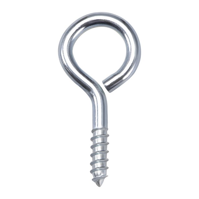 Ganchos de ojo pequeños Uxcell de 1.6" con tornillos autorroscantes de acero al carbono plateado 30 piezas