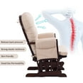 thumbnail image 4 of Costway Relax Rocker Rocking Sofa Chair Glider & Ottoman Set w/ Cushion Beige, 4 of 10