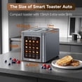thumbnail image 2 of Mecity 2 Slice Smart Touchscreen Toaster, Stainless Steel Wide Slot Toaster with Auto Lift&30-Minute Warm, Memory Function, Digital Bread Toaster for Bagels, 850W, 2 of 7