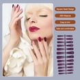 thumbnail image 4 of Seitruly 24 piezas de barniz para uñas postizas, cubierta completa Extra larga, puntas de uñas artificiales, suministros de manicura, accesorios para Arte de uñas morado oscuro Seitruly CE012051-08, 4 of 6