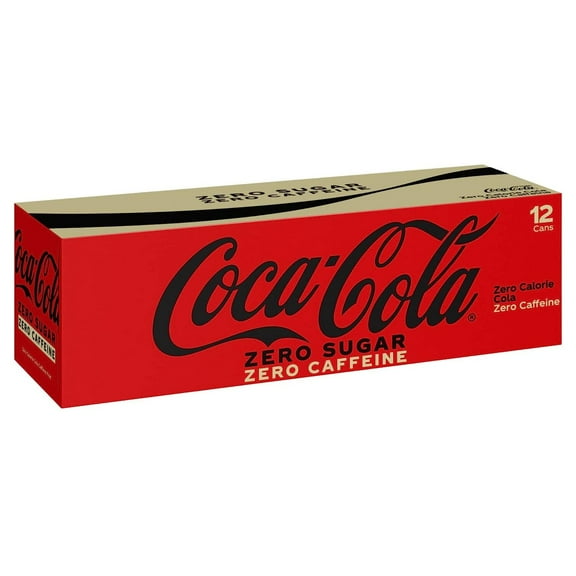 Coke Zero Caffeine Free Soda 12 oz Cans Bundled by Bilot (12 Pack)
