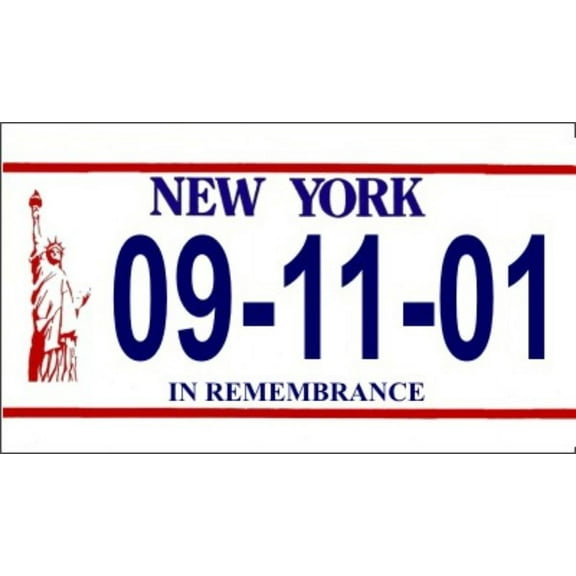 9/11 New York Motorcycle State Look-Alike Plate