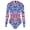 Blue, variant on Women'S One Piece Swimsuit Fish Scale Print Long Sleeve Tummy Control Swimwear Spring Summer Beach Bathing Suit
