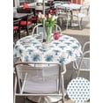 thumbnail image 5 of Outdoor Tablecloths with Umbrella Hole & Zipper, Blue Palm Trees Round Tablecloth 54 Inch, Summer Botanical Tropical Plants Waterproof Table Cloth, Patio/Pool/Picnic Table Covers, 5 of 8