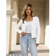 thumbnail image 2 of FOLUNSI Women's Long Sleeve Cropped Cardigans Sweaters Jackets Open Front Short Shrugs for Dresses, 2 of 10