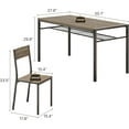 thumbnail image 4 of Gizoon Dining Table Set for 6 with Chairs, 7-Piece Kitchen Table Set for Small Space, Apartment, Kitchen, Dining Room, Space-Saving, 4 of 17