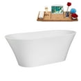 thumbnail image 3 of 59" Streamline B-280-63-BL Soaking Freestanding Tub and Tray With Internal Drain in Matte Black, 3 of 5