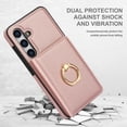thumbnail image 4 of ELEHOLD Case for Samsung Galaxy A15,Business PU Leather Stand Case with Card Holder & Ring Holder,Rosegold, 4 of 7