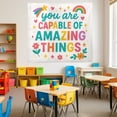 thumbnail image 2 of TiniDecor You Are Capable Inspirational Tapestry 60"x90" Colorful Classroom Wall Hanging Decor, 2 of 4