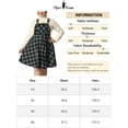 thumbnail image 6 of Unique Bargains Women's Plus Size Overall Pinafore Adjustable Straps Swing Short Dress 4X Black White, 6 of 6