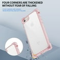 thumbnail image 2 of Shockproof Clear Designed for iPhone 7 Plus /  8 Plus, [Camera & Screen Raised Edge Protection] [Air Guard Four Corner Bumper 15FT Drop Protection] [Not Yellowing] Soft Slim Silicone Case, Pink, 2 of 9