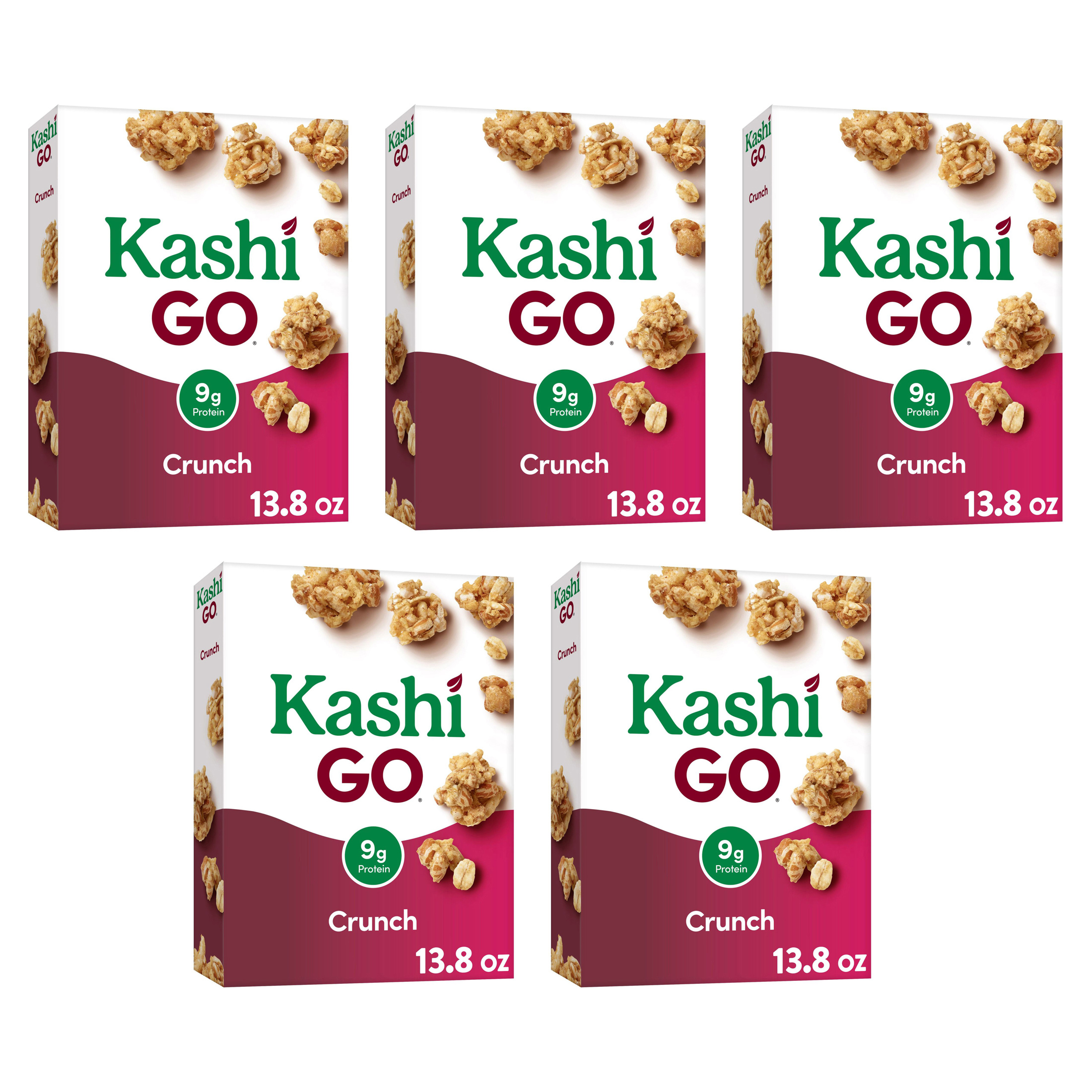 (5 pack) Kashi GO Crunch Cold Breakfast Cereal, 13.8 oz