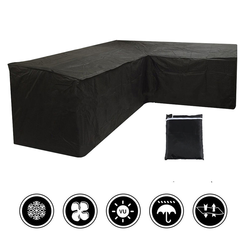 Outdoor Garden Furniture L-Shape Protective Cover Sunscreen Sofa Cover Protector Windproof Washable - image 1 of 11