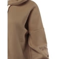 thumbnail image 4 of A2Y Women's Oversized Loose Fit Longline Long Sleeve Pockets Hoodie Sweatshirts Mocha L, 4 of 6