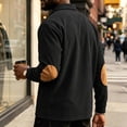thumbnail image 5 of Men's Casual Corduroy Sweatshirts Vintage Button Golf Pullover Casual Long Sleeve Collared Shirts with Elbow Patches, 5 of 8