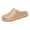 Coffee, variant on Women's Fleece Lined Waterproof Clogs Wide Toe Box Platform House Slippers Non Slip Indoor Outdoor Walking Shoes Size 8-8.5