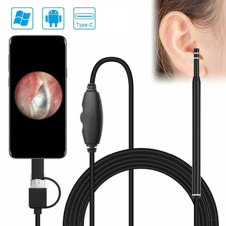 5.5mm Visual Earwax Cleaner Android Endoscope Camera OTG Android USB Otoscope Ear Health Care Inspection Tool (Best Usb Inspection Camera)