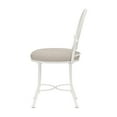 thumbnail image 6 of Hillsdale Furniture O'Malley Celtic Circle Back Metal Vanity Stool, White with Cream, 6 of 11