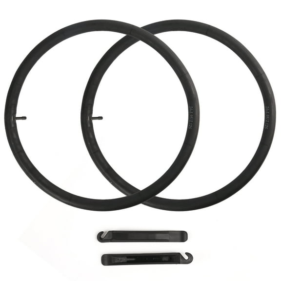 LotFancy 2Pcs 24 x 1.95/2.0/2.10/2.125 in Mountain Bike Tube, 32mm Schrader Valve, 2 Levers