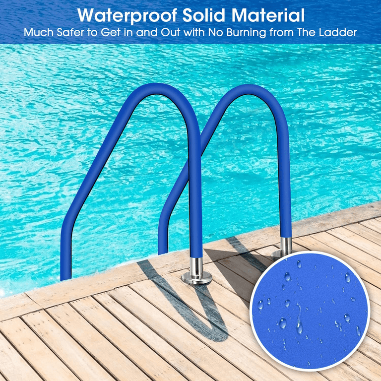 Pool Handrail Cover, Rail Grip for Swimming Pool Hand Railing Covers with  Zipper,8 Ft Slip Resistant Safety Grip Sleeve for Swimming Pool Inground  Ladder Hand Railing Covers 