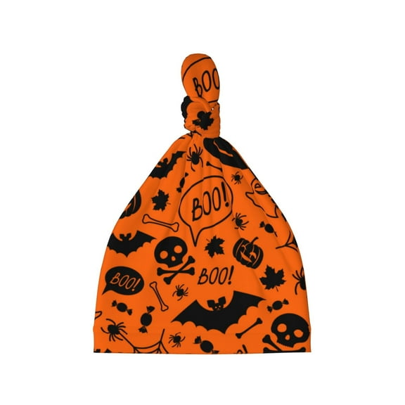 Balery Happy Halloween 6 Pattern Baby Beanie, Knotted Baby Hat, Infant Hat, Newborn Beanie, Adjustable Beanie, Baby Cap, Newborn Headwear