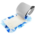 thumbnail image 2 of Square 2Pack PU Leather Blue and White Geometry Cruise Luggage Tag with Privacy Cover and Name ID Tag for Travel Handbags Backpacks Luggage Tags, 2 of 6