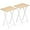 Natural + White, variant on Folding TV Tray Tables, Set of 2 Side Table for Small Space, Industrial Snack Tables for Eating at Couch, Stable Metal Frame, Easy Assembly, Space Saving