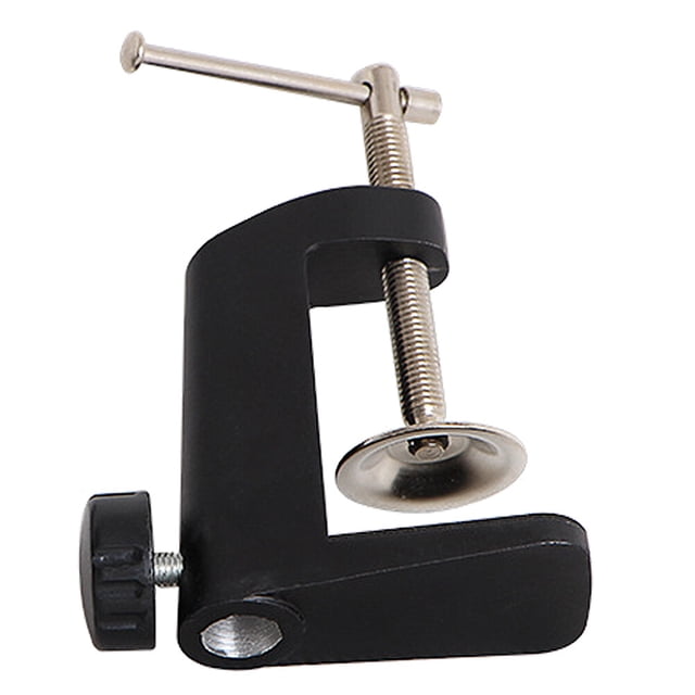 KAKOWELY Table Lamp Clip 1PC Metal Table Clips Round Head Horse Buckle Desktop Holder Universal Fixed Base Clips Iron Multi-purpose Bottom Clip Accessories for Home Use (Thickening Style Black)