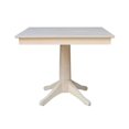 thumbnail image 1 of International Concepts K-3636TP-27B 36 x 36 x 29 in. Table à Manger sur Piédestal Carré&44; Inachevée, 1 of 1