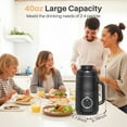 thumbnail image 5 of Haysky 10-in-1 Nut Milk Maker, 40oz Automatic Homemade Soy Milk Maker Machine for Oat Milk, Nutmilk, Juice, Grains with Delay Start/Boil Water/Keep Warm/Auto-Clean, Black, 5 of 8