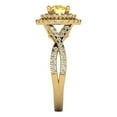 thumbnail image 3 of Clara Pucci 14K Yellow Gold 1.31ct Citrine Halo Ring for Women, 3 of 8