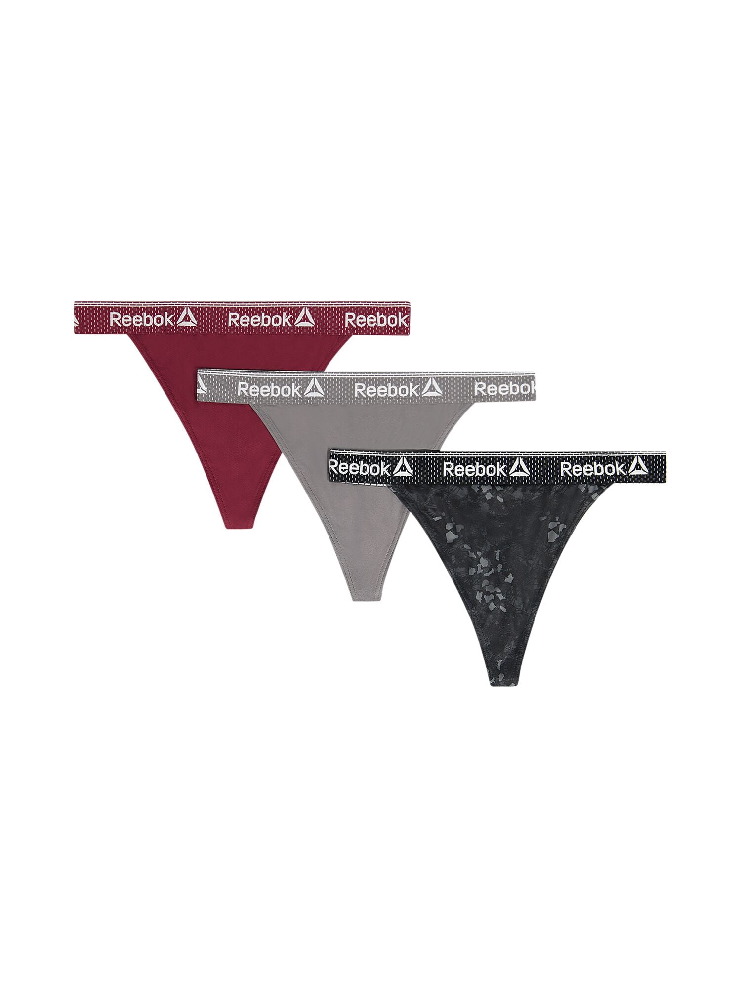 Reebok Women’s Pro-Series Thong Underwear, 3-Pack, Size S - 2XL
