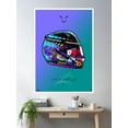 thumbnail image 2 of F1 2021 Lewis Hamilton - Special British Gp Mercedes Crash Helmet Artwork Poster Wall Art, Modern Wall Decor, 8x12 UNFRAMED, 2 of 3