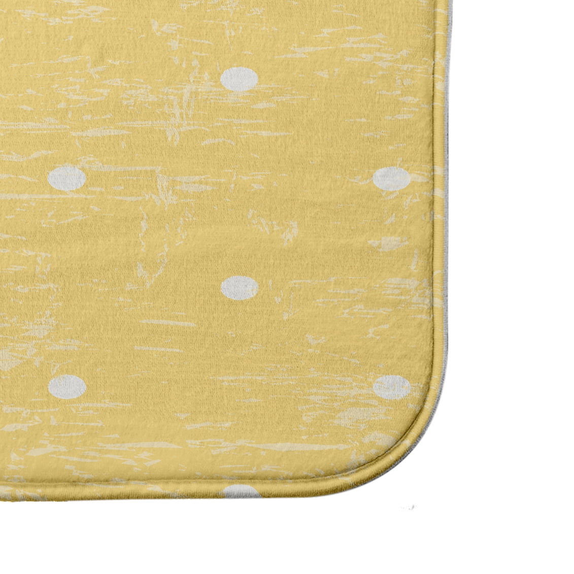 Simply Daisy 34" x 21" Plush Microfiber Yellow Dorothy Dot Bath Mat