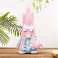 thumbnail image 4 of Easter Gnome Bunny, Handmade Swedish Tomte Plush Rabbits with Easter Egg and Carrot, Suitable for Easter Decoration Household Ornaments Spring Decor Gifts, 4 of 9
