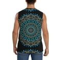 thumbnail image 4 of Pofeuu Mandala Print Men's Muscle T-Shirt, Sleeveless, Muscle Tank, Classic Muscle Tee Top For Men Casual Sleeveless Muscle T-Shirt Trendy Clothes-XX-Large, 4 of 7
