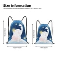 thumbnail image 4 of Drawstring Backpack - Moon Cute Elephant Little Bunny Splash Proof Small Drawstring Gym Bag for Women Men, Cinch Sports String Bag Backpack for Travel Swimming Beach, 4 of 8