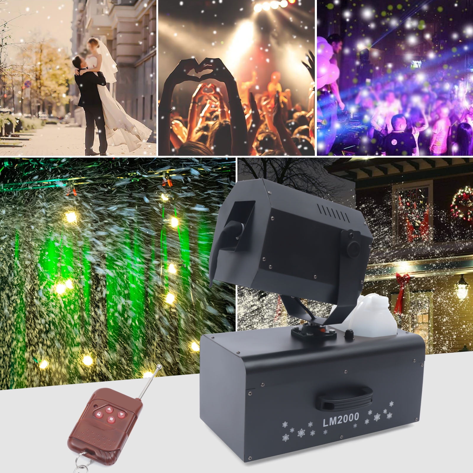 TOOL1SHOoo   Artificial Snowflake Maker Stage Snow Effect Machine for Party Event 2000 W
