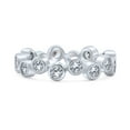 thumbnail image 2 of Bling Jewelry Womens Bubble Circle  Zig Zag Bezel Band CZ Eternity Ring, 2 of 5