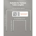 thumbnail image 6 of KFFKFF Adjustable Over-The-Table Rod Stand with Clamps, 13"-42'' Height & 28"-98" Length, Metal Table Arch Frame for Event Decorations, White, 6 of 9