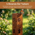 thumbnail image 4 of Rusty Metal Garden Column, 15.7 inches Garden Column Rust Steel Statue without Lid, Modern Garden Sculpture, Metal Patio Landscape Decor, Art Column for Lawn, Porch, Backyard Decoration, Style A, 4 of 9