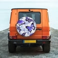 thumbnail image 4 of Haiem Spare Tire Cover , Wheel Cover with Butterflies printed, Camper Spare Tire Cover Fit for Jeep Wrangler Rv SUV Truck Travel Trailer-15 inch, 4 of 9