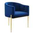 thumbnail image 2 of Modway Fauteuil d'Appoint en Velours Performant Capitonné, Bleu Marine, 2 of 7