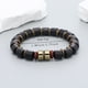 thumbnail image 5 of Xiao Hua Pulsera elástica de cuentas de madera para hombre y mujer, color negro, 5 of 5