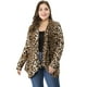 thumbnail image 3 of Cárdigan TalGrande Estampado De Leopardo Frente Abierto uxcell Beige 3XL, 3 of 6