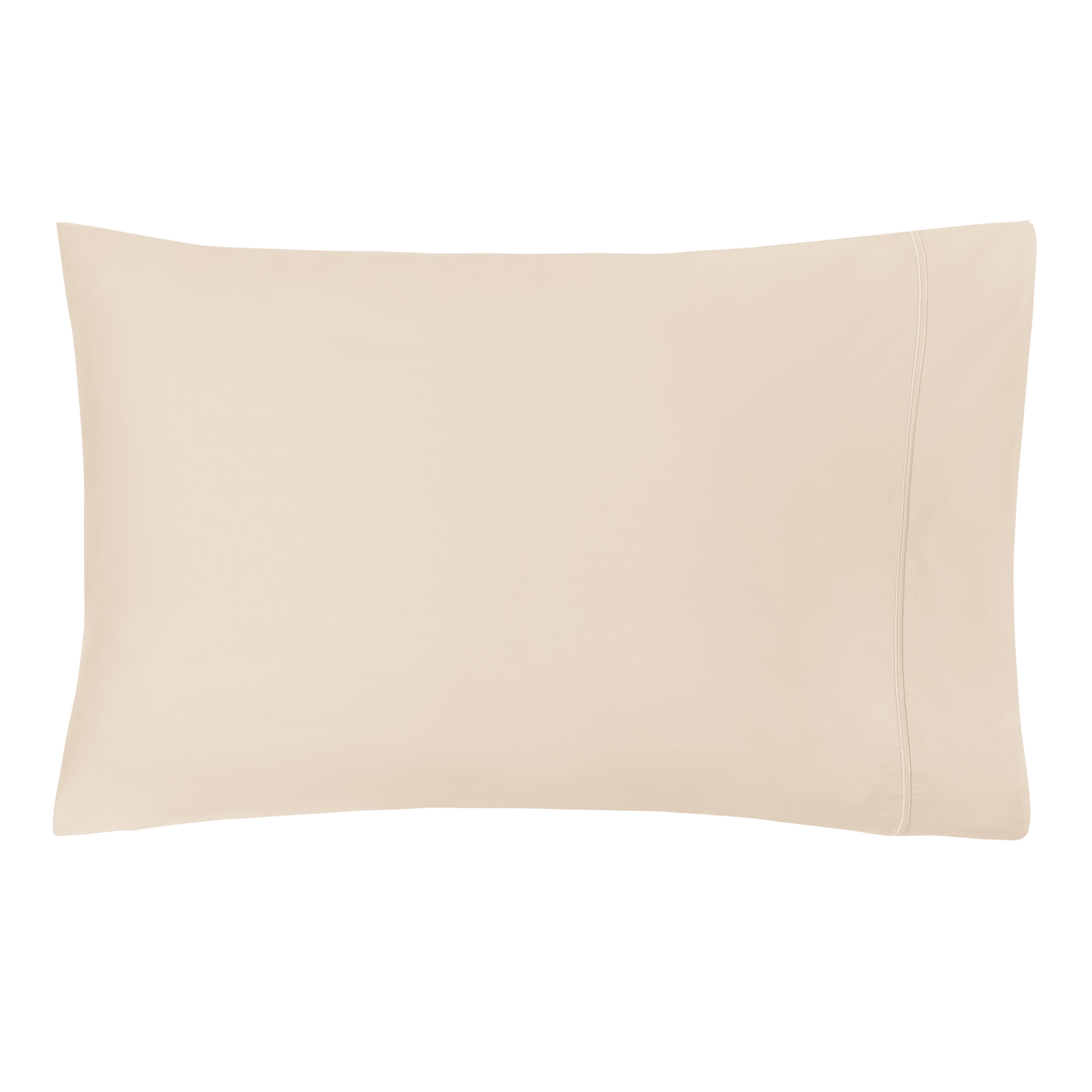 Hotel Style 300 Thread Count Tan Pillowcase with Tan Hem, Standard/Queen, 2 Count , Adult / Teen