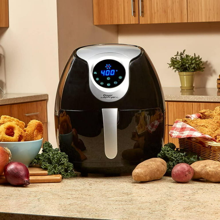 Fritaire, Self-Cleaning and BPA Free Glass Bowl Air Fryer, Black