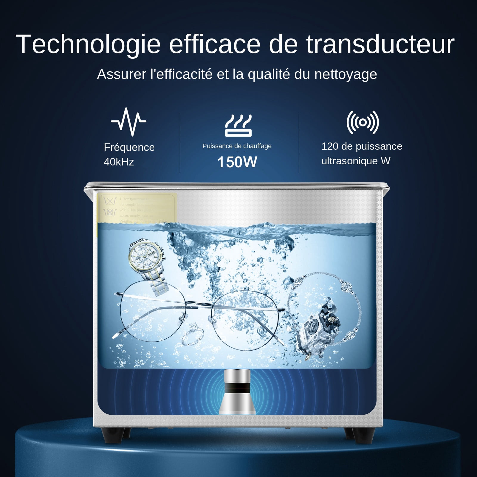 VEVOR Professional Ultrasonic Cleaner, 2.85 L Ultrasonic Jewelry Cleaner with Digital Timer & Heater, Stainless Steel Industrial Sonic Cleaner 40kHz for Glasses, Watches, Rings, Small Parts